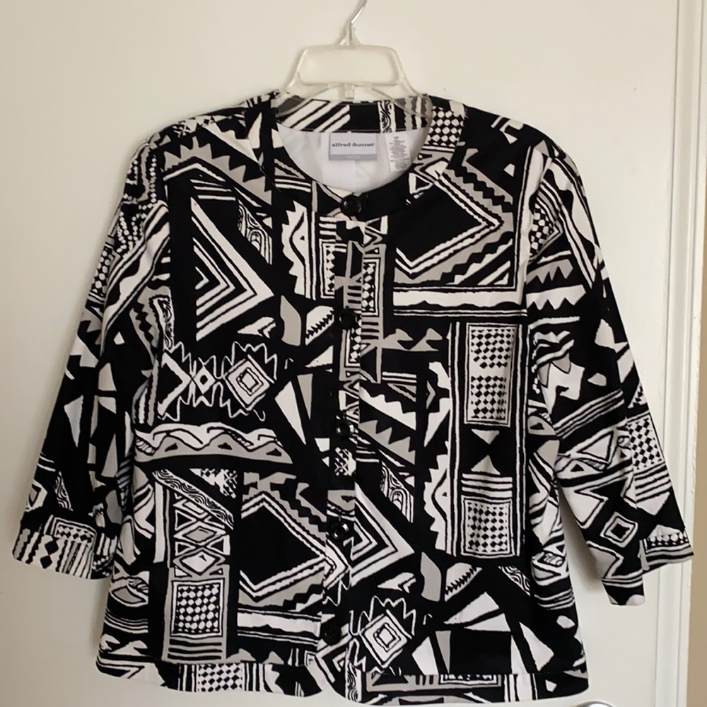 ALFRED DUNNER PS 12 Abstract design 3/4 sleeve